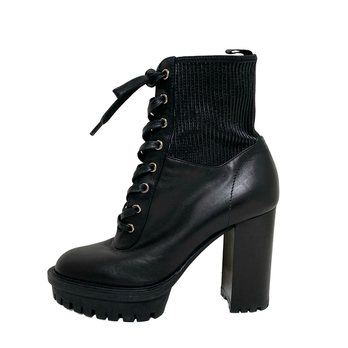 Gianvito Rossi ジャンヴィト ロッシ ショートブーツ 36 レディース - 黒 レースアップ レザー