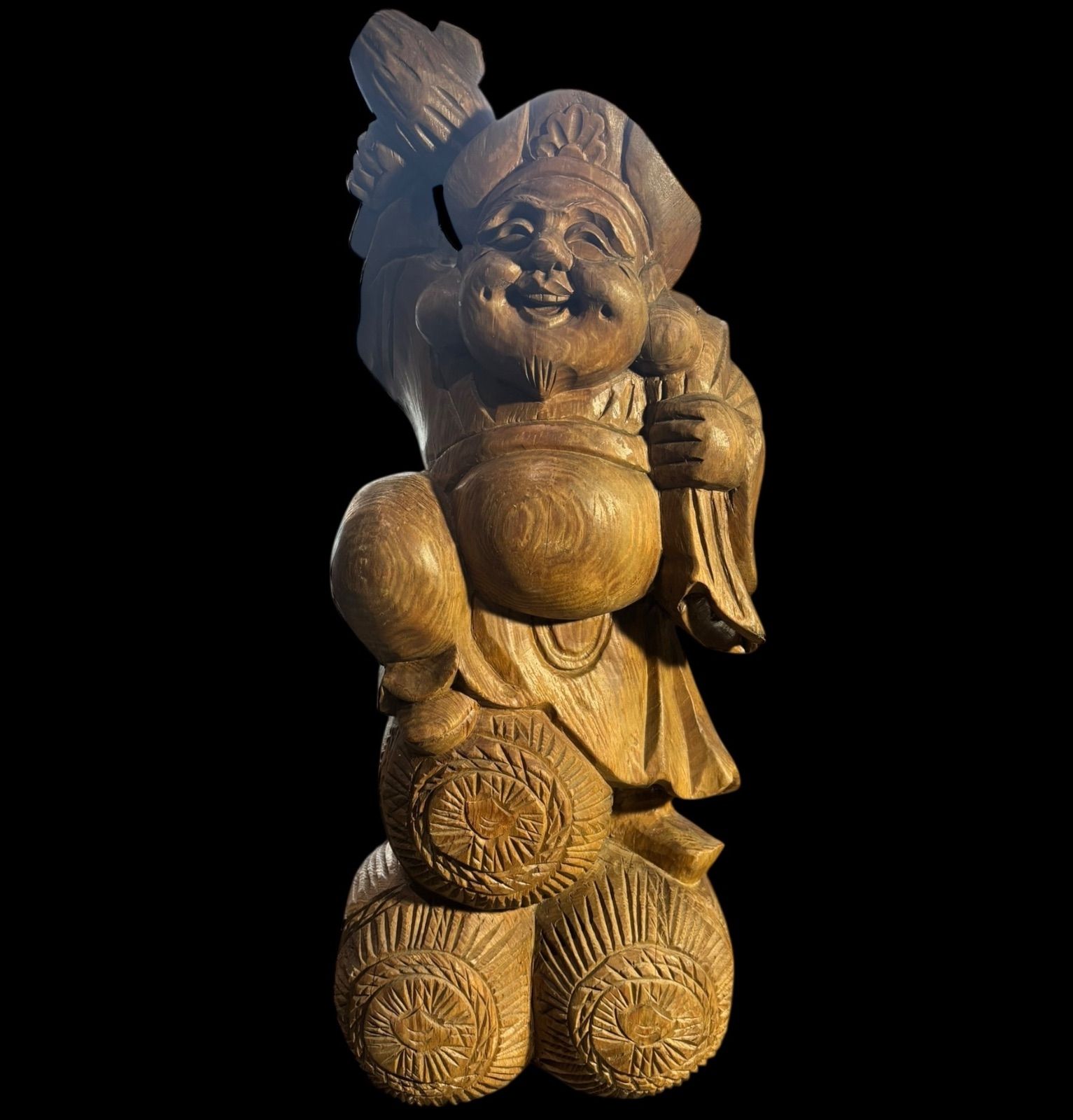 木彫り 大黒天 七福神 木製 大黒様 開運 縁起物 彫刻 仏像 古美術