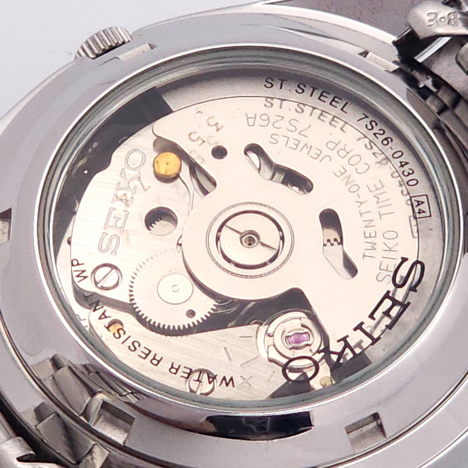 トップ ☆良品 SEIKO セイコー ファイブ 7S26-0430 自動巻 動作品 裏