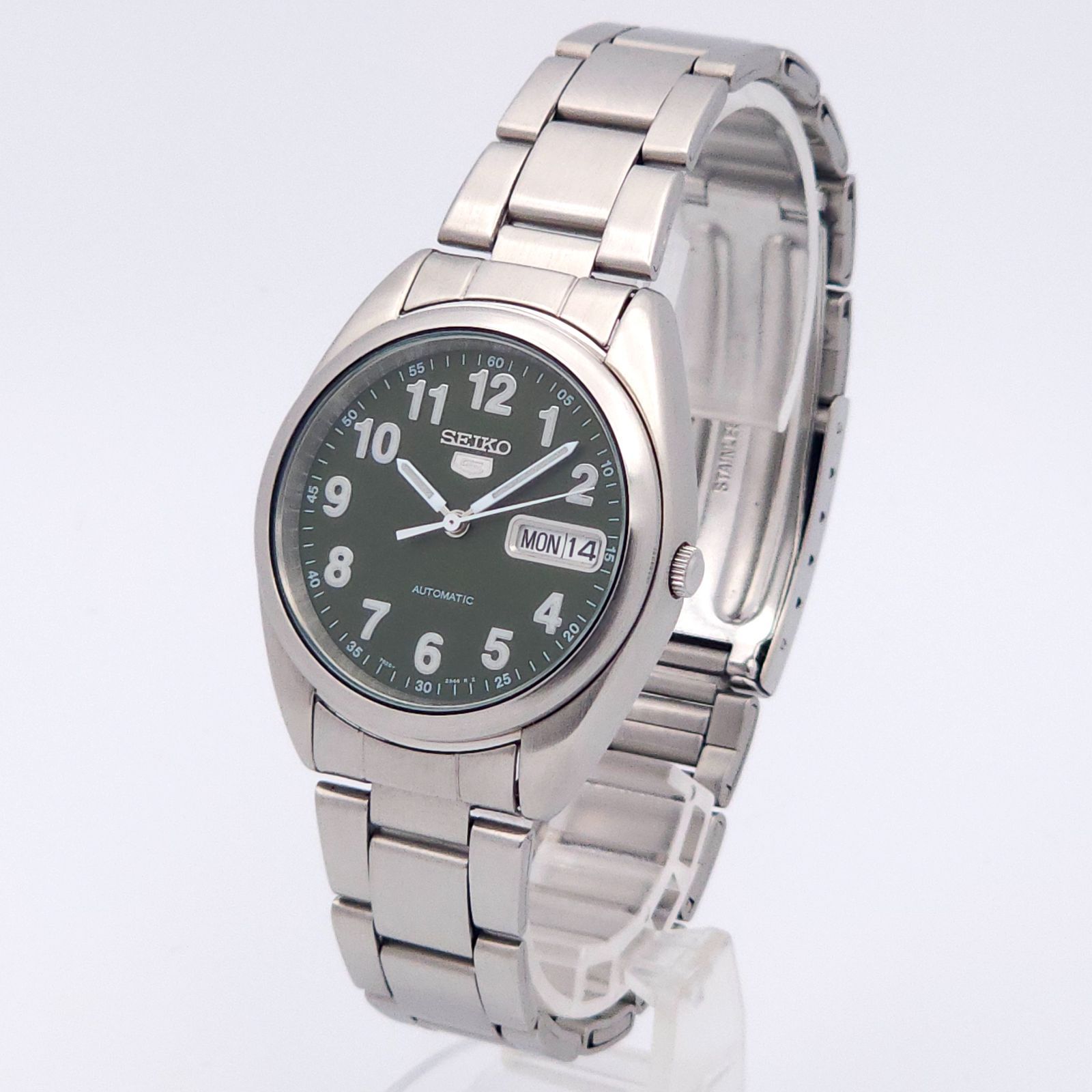 ☆良品 SEIKO セイコー ファイブ 7S26-0430 自動巻 動作品 裏スケ 深緑