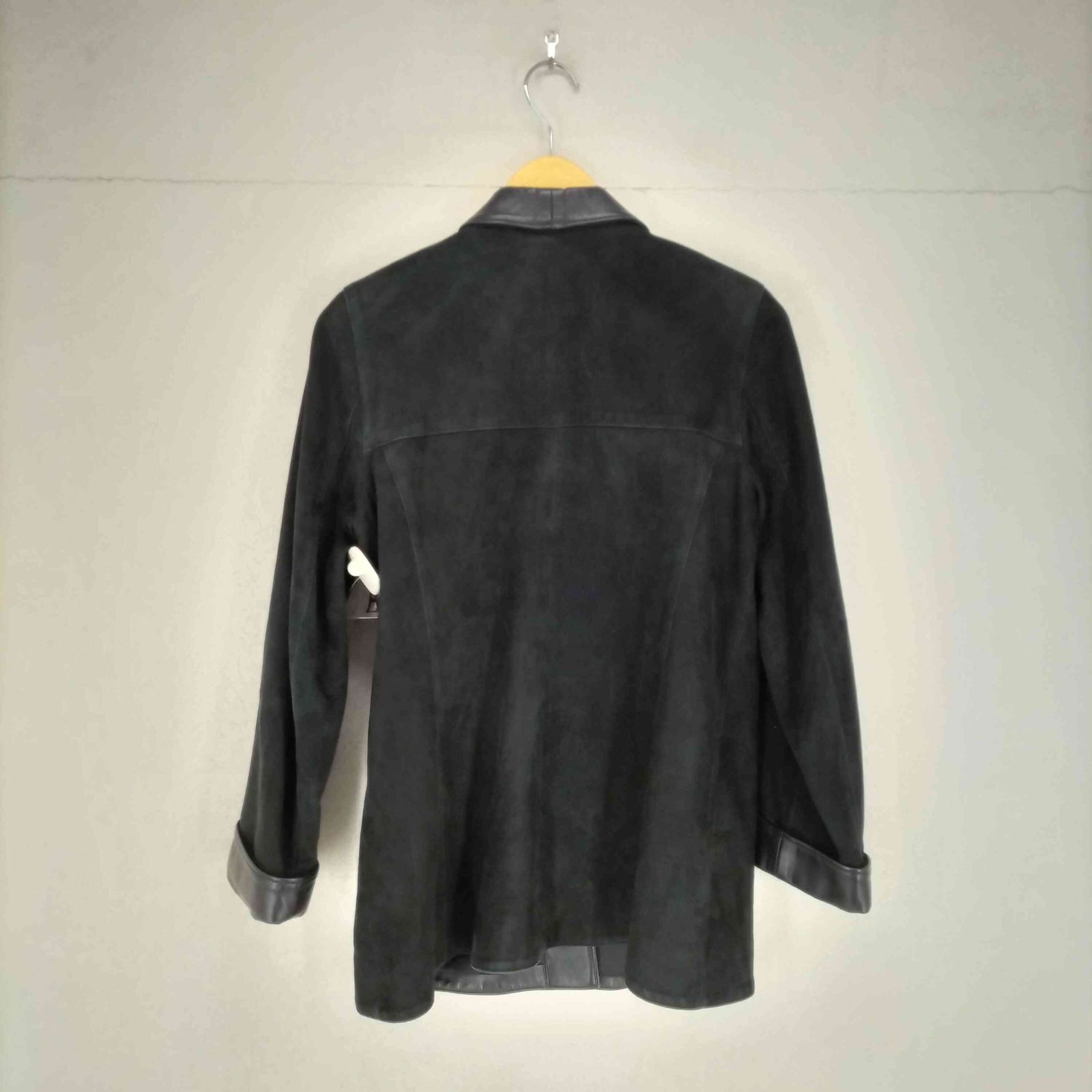 ユーズドフルギ 古着 BONZ Lamb Leather 襟袖切替スエードショート丈コート レディース XS