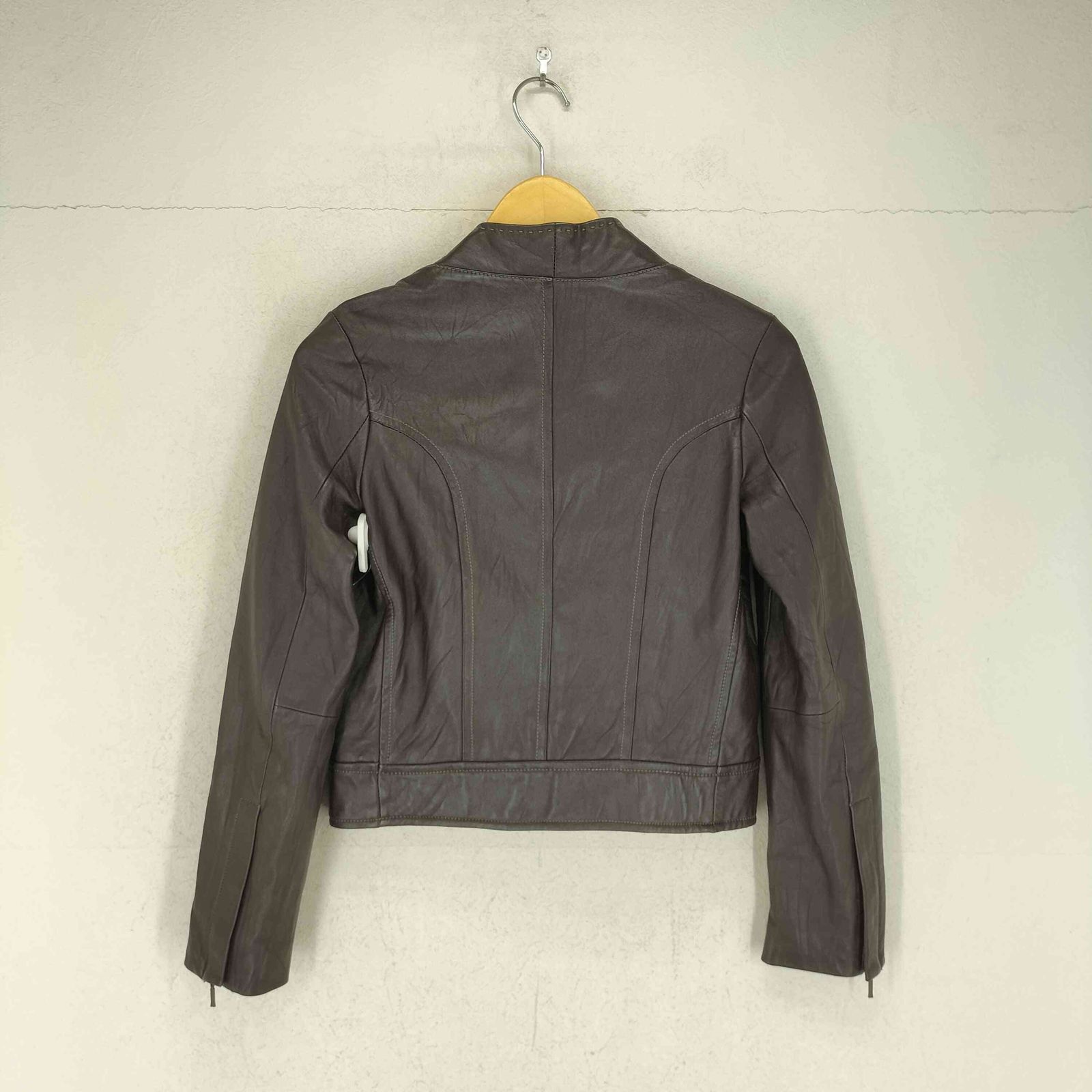 ユーズドフルギ 古着 SRIC Lamb leather デザインジップラムレザージャケット レディース 38