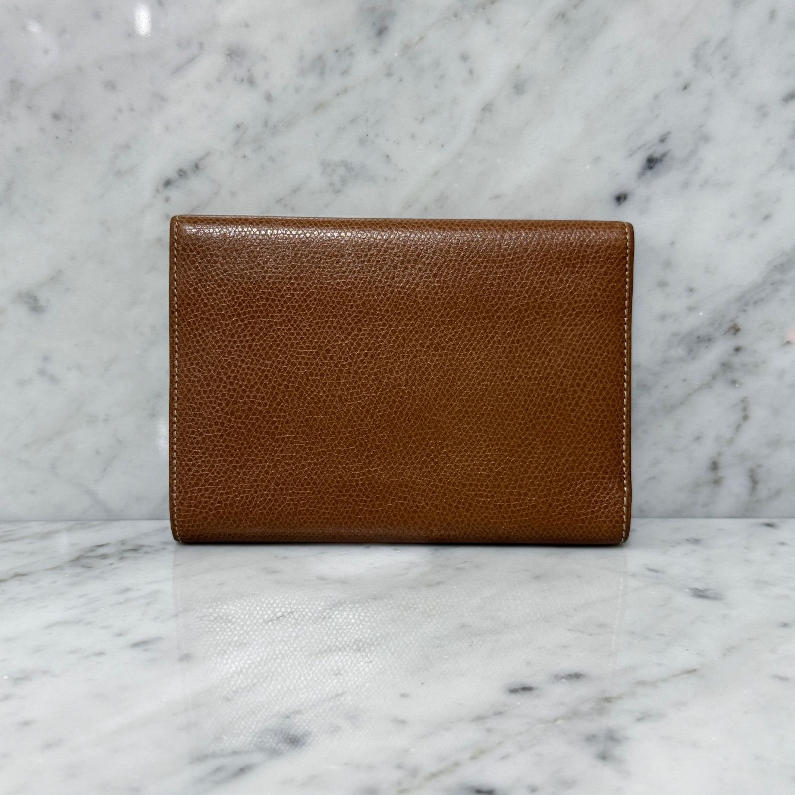 LOEWE ロエベ 三つ折財布 本革 レザー ブラウン アナグラム ロゴ