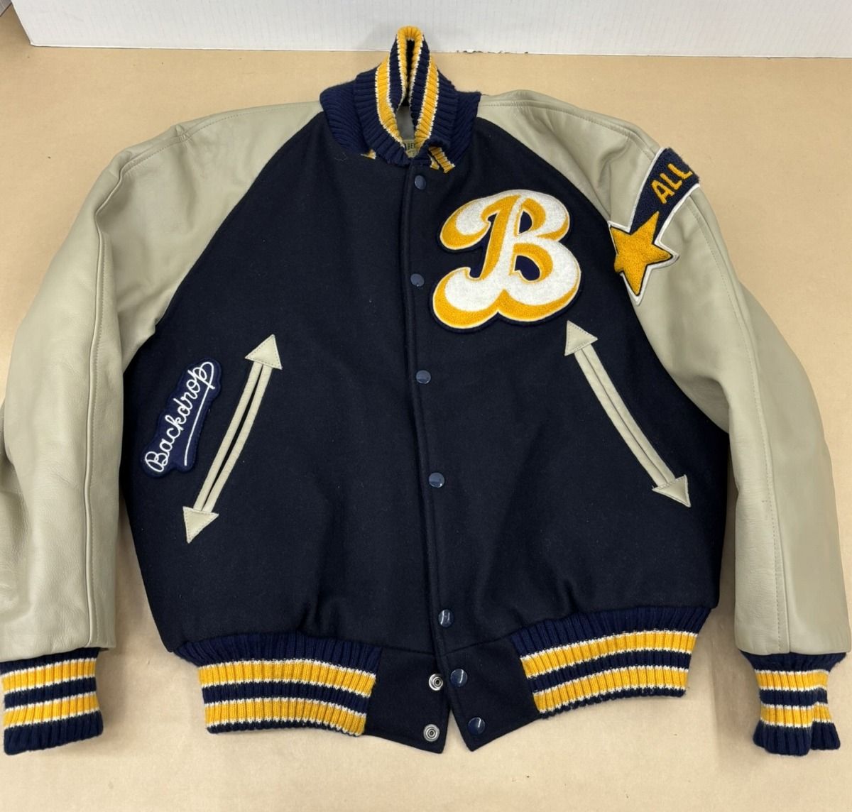 HEWITT MFG BACKDROP 別注モデル スタジャン アワードジャケット