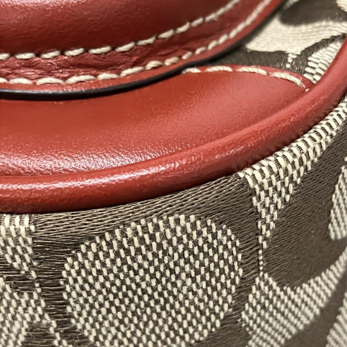 S カーキ×レッド