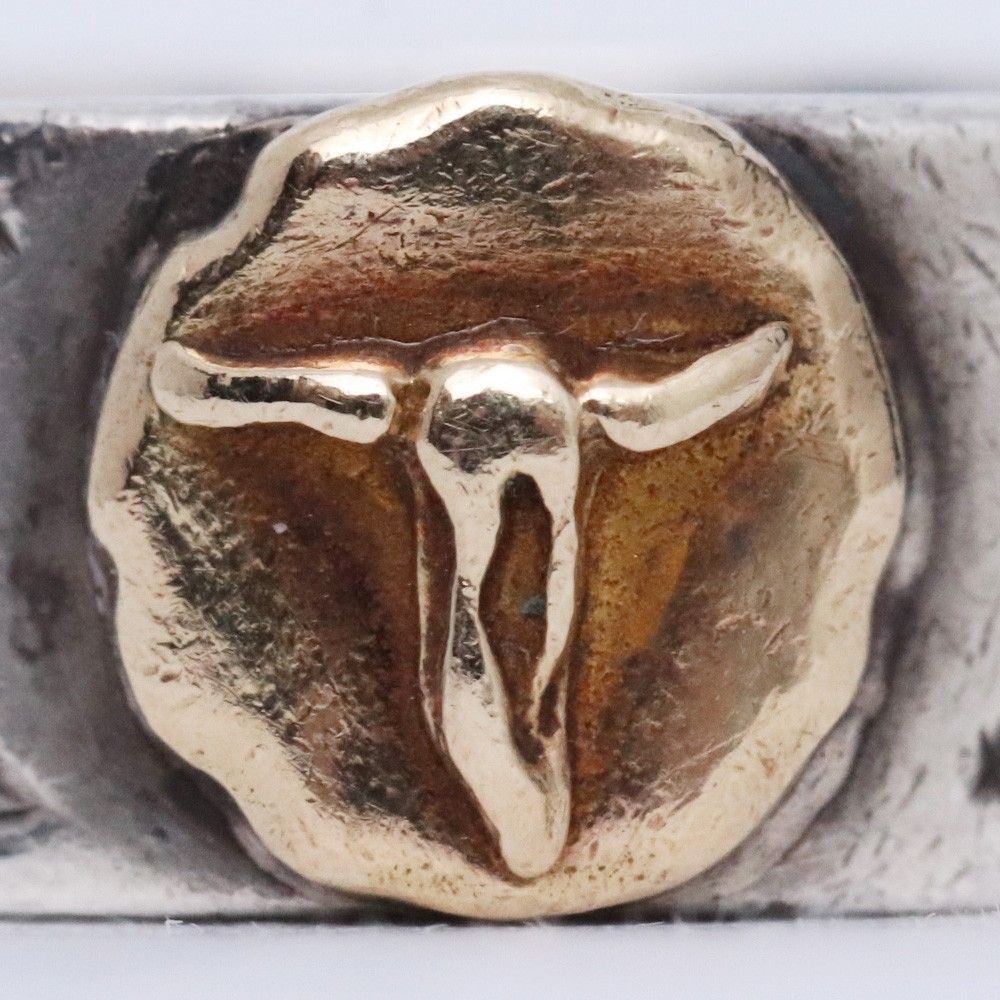  17号 TADY KING アラベスク平打ちリング K 18 ロングホーン シルバー リング 指輪 アクセサリー