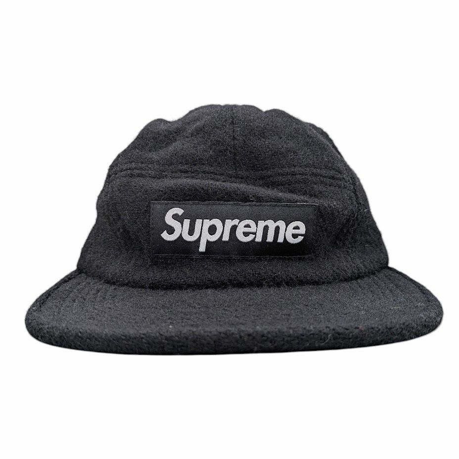 65 12 AW SUPREME シュプリーム HARRIS TWEED Camp Cap ハリスツイード キャップ ブラック