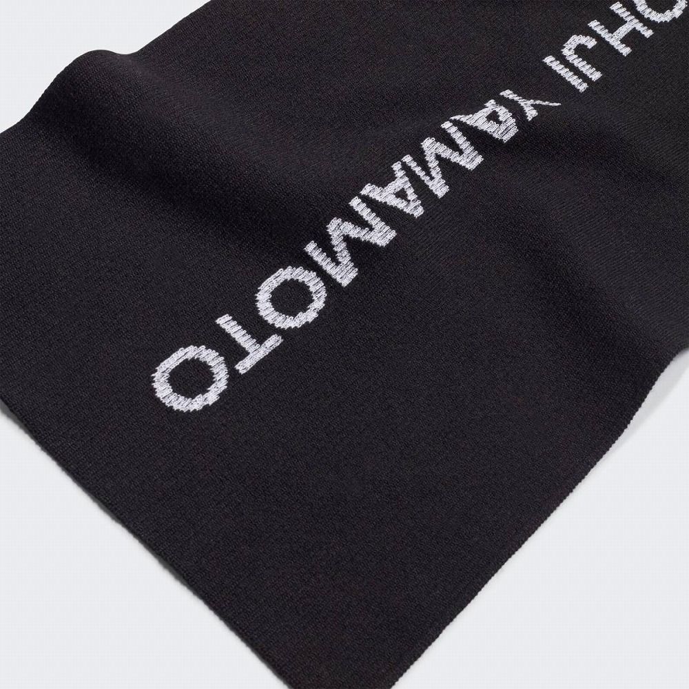 ワイスリー Ｙ ３ グラフィックロゴ マフラー スカーフ ストール 大判 メンズ レディース ギフト プレゼント HA 6527 GRAPHIC LOGO MUFFLER LARGE SIZE BLACK