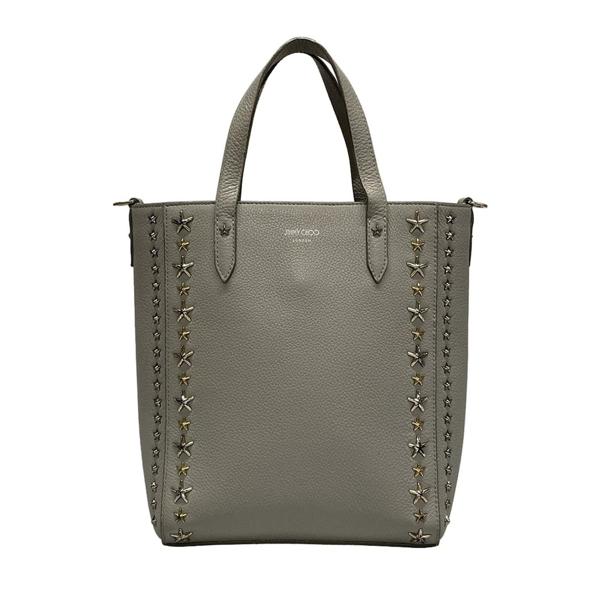 JIMMY CHOO(ジミーチュウ) トートバッグ ペガシ N/S ライトグレー