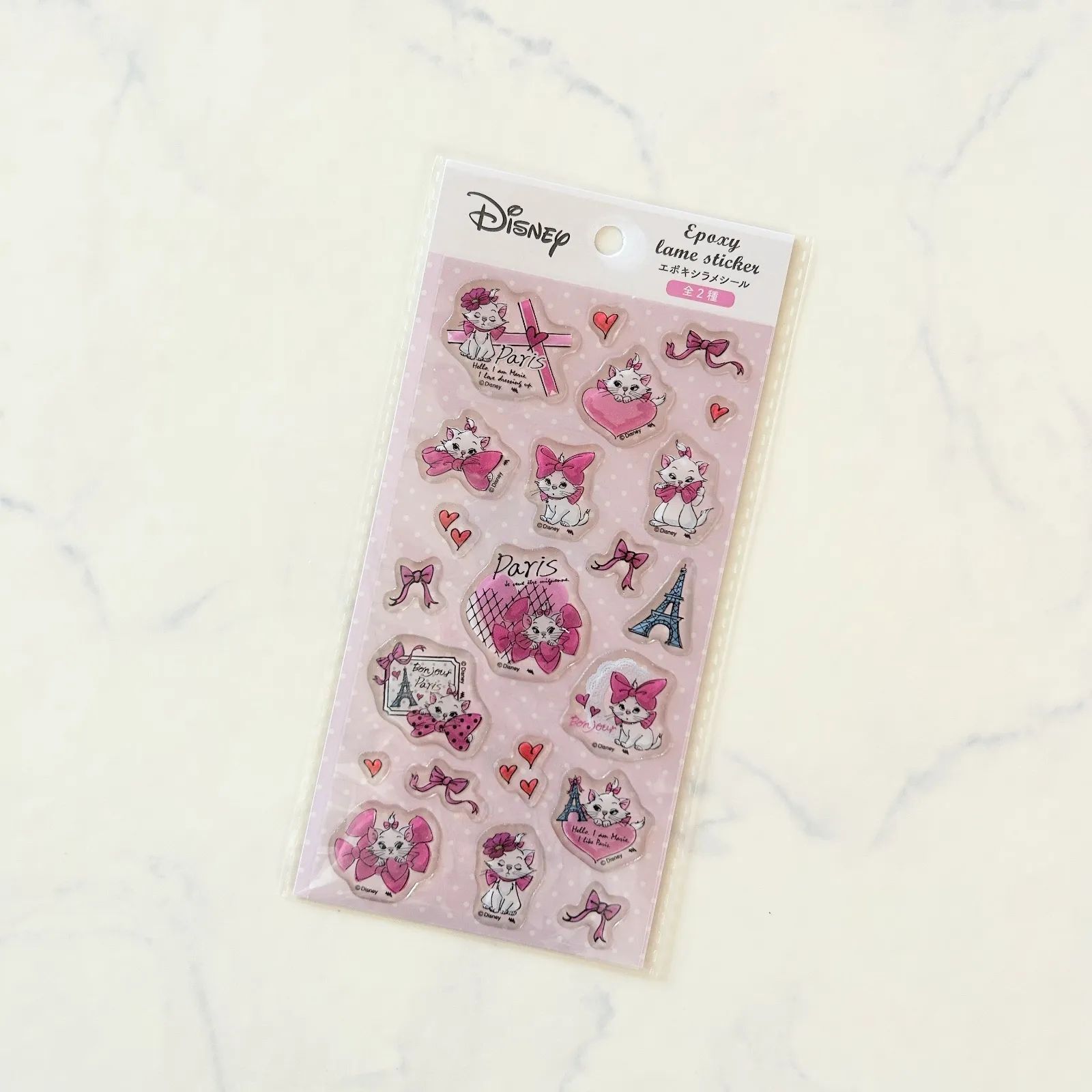 新品 Disney ディズニー マリーちゃん シール エポキシラメシール