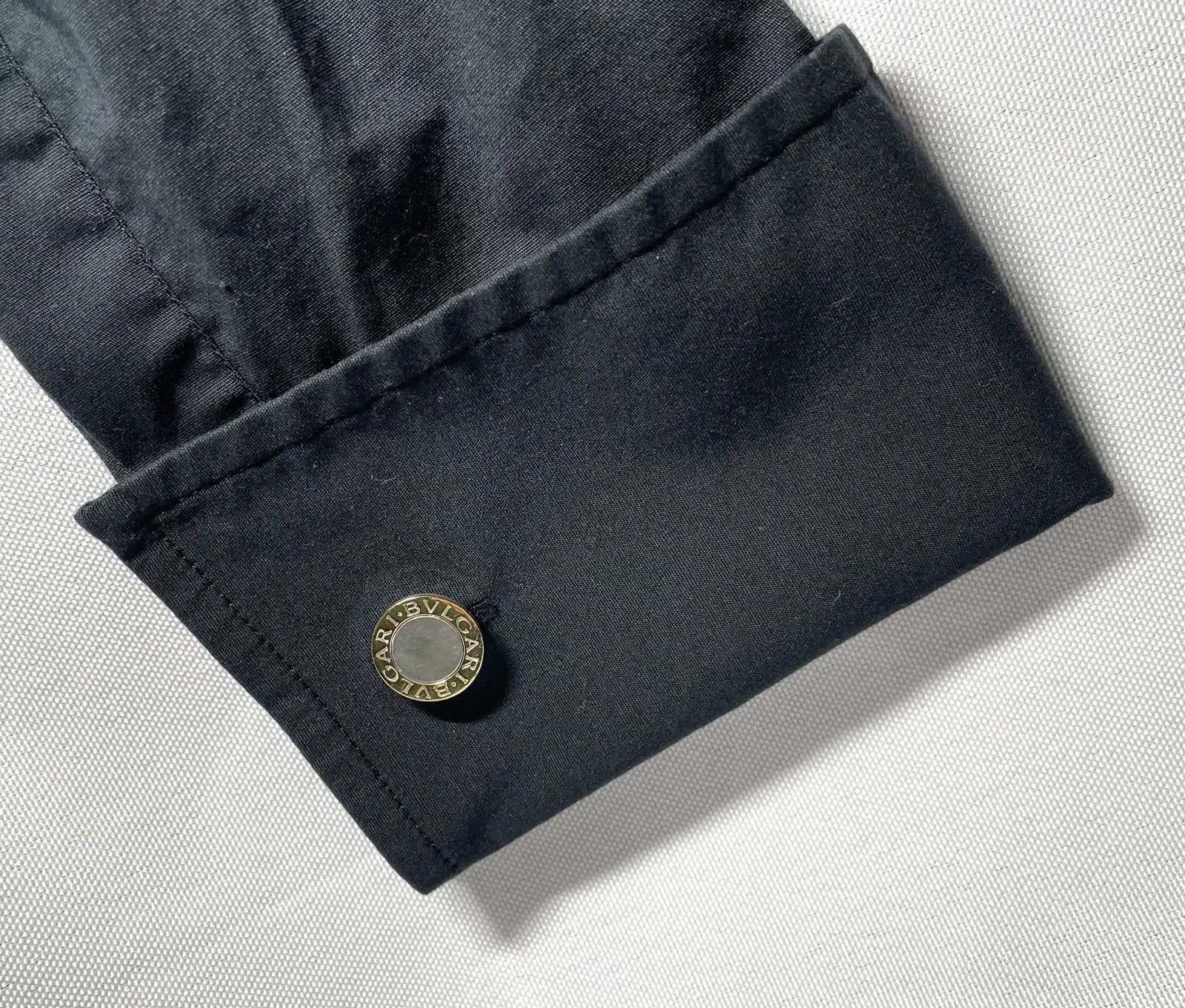  BVLGARI ブルガリ B-ZERO ロゴ ゴールドメタリック - スターリングシルバー オーバルカフス カフリンクス ボタン SV 925 箱あり カフリンクス 小物