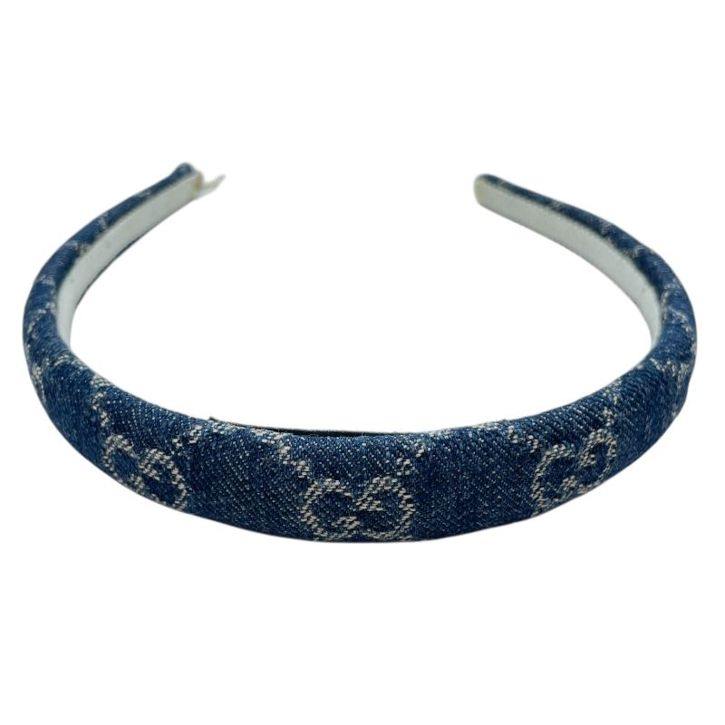 グッチ GUCCI カチューシャ 652835 ブルー GGデニム レディース その他