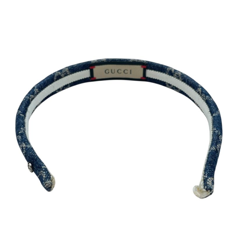 グッチ GUCCI カチューシャ 652835 ブルー GGデニム レディース その他