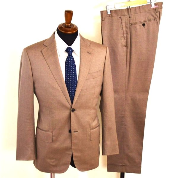 SHIPS 伊製 ロロピアーナ シルク混 2つボタン シングルスーツ M AB5