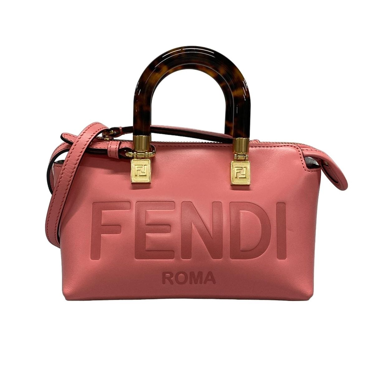 FENDI ハンドバッグ ピンク 青黄 フェンディの人気バッグ「バイ ザ ウェイ」ミニサイズ新作、ピンク