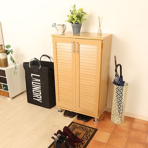 ルーバー スリム シューズボックス 幅60 cm 下駄箱 シューズケース