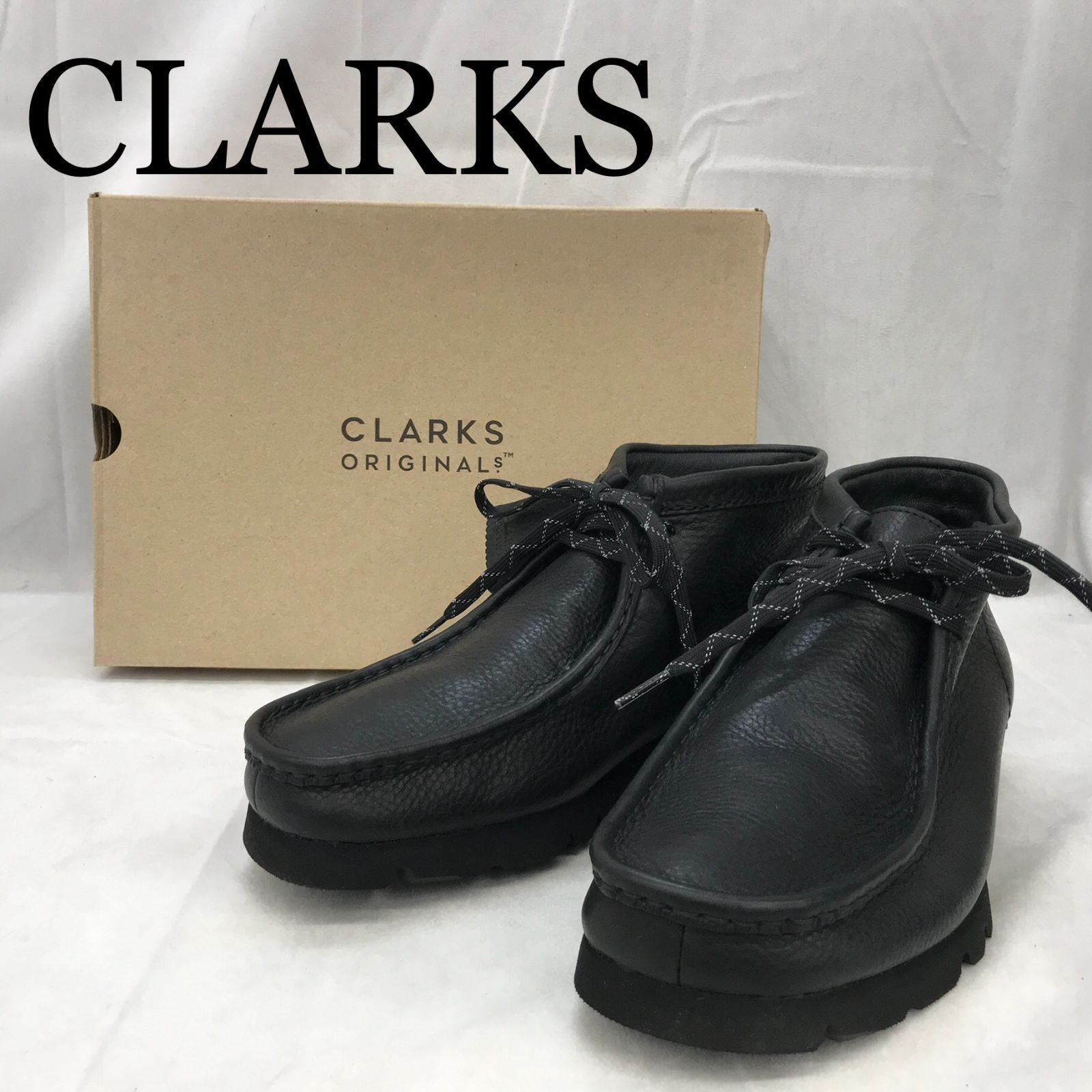 CLARKS WallabeeGTX メンズ ワラビーゴアテックス ブラック ブラックレザー UK 10 US 11 28 cm 黒 靴