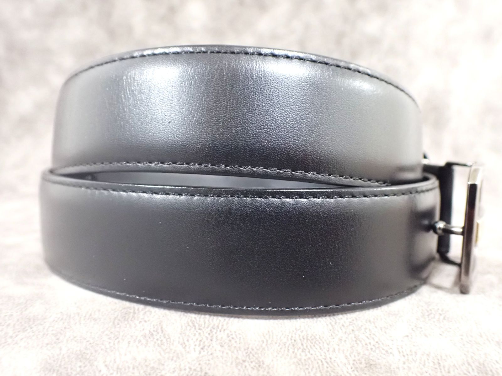 Christian Dior クリスチャンディオール ブラックレザー ベルト メンズ