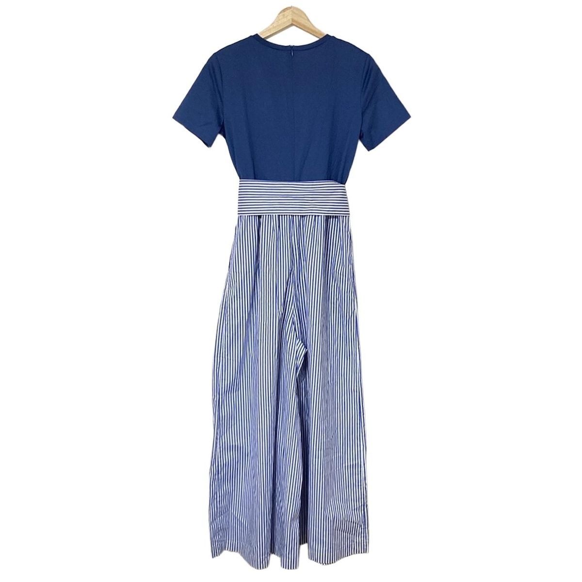 Max MaraWEEKEND マックスマーラウィークエンド オールインワン サイズS レディース - ブルー×白 フルレングス ストライプ