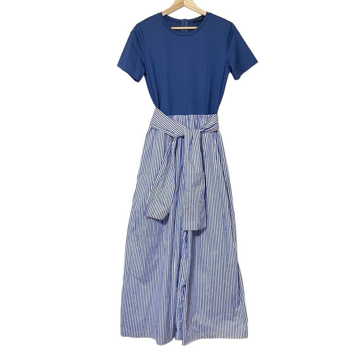 Max MaraWEEKEND マックスマーラウィークエンド オールインワン サイズS レディース ブルー 白 フルレングス ストライプ