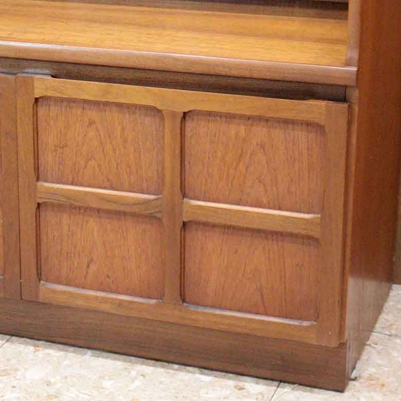 ユニットキャビネット ネイサン ガラス戸 イギリス チーク 完成品