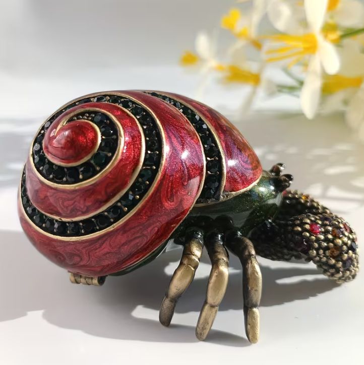 小物入れ 置物 インテリア オブジェ ヤドカリ ユニークデザイン ケース ジュエリーボックス 指輪入れ 玄関 感 鍵 収納ボックス 雑貨 オシャレ 癒しグッズ ミニサイズ