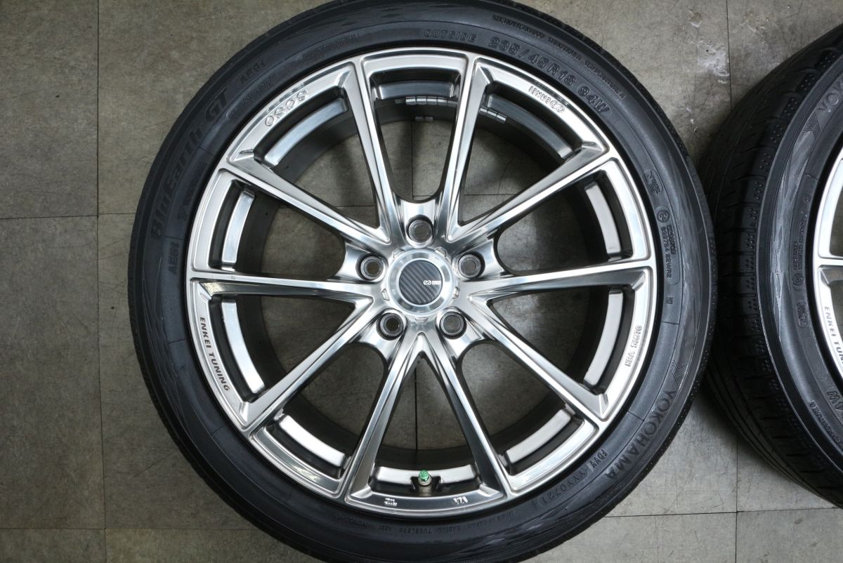  ホイールのみ販売 エンケイ ENKEI TUNING SC 50 18 in 8 J 45 114 3 ヨコハマ 235 R レクサス IS GS クラウン マークX アコード 18インチ タイヤ ホイールセット