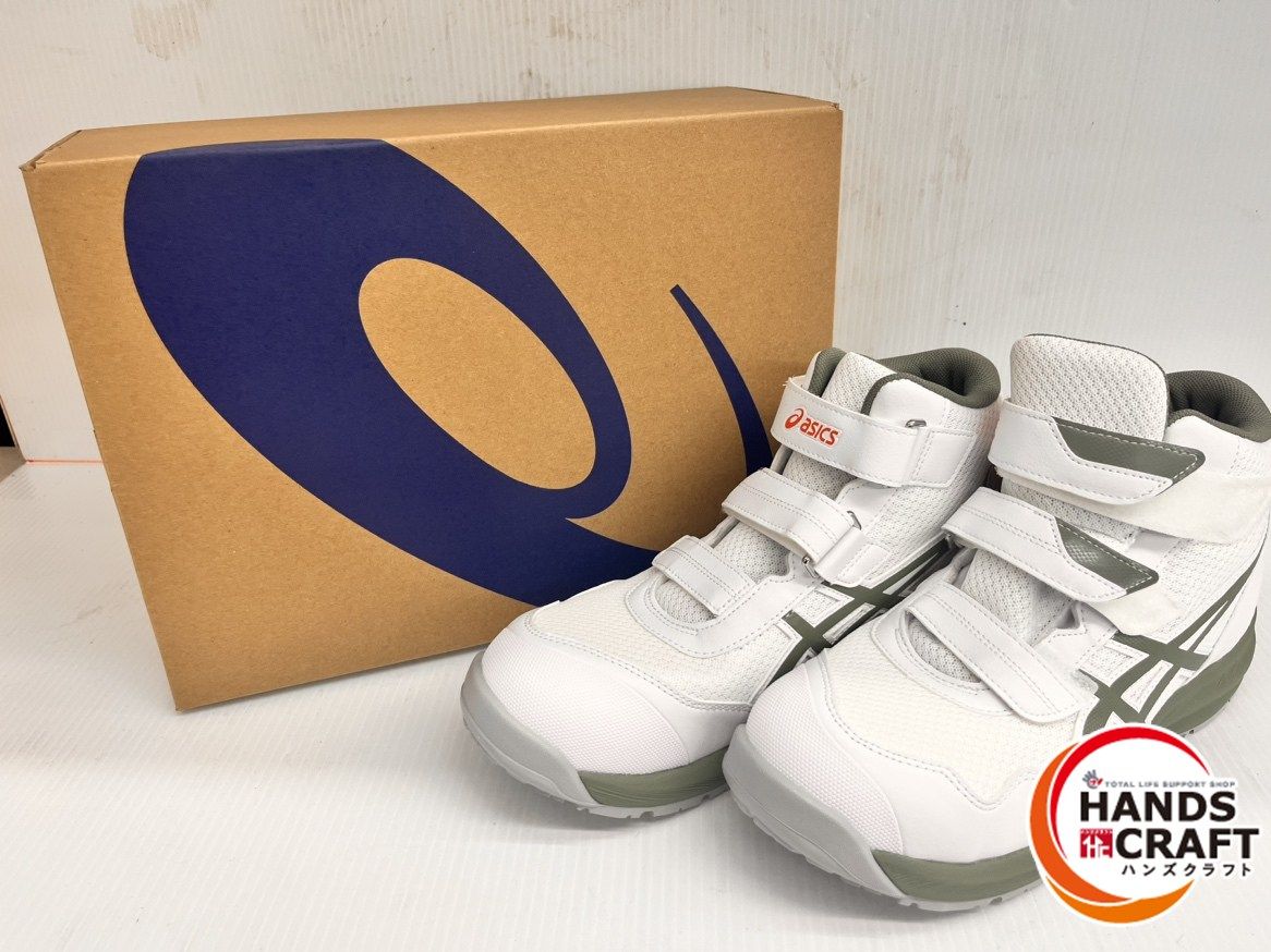 アシックス asics 安全靴 26.0 cm WINJOB CP 216 ホワイト×ライケングリーン ウィンジョブ 作業靴