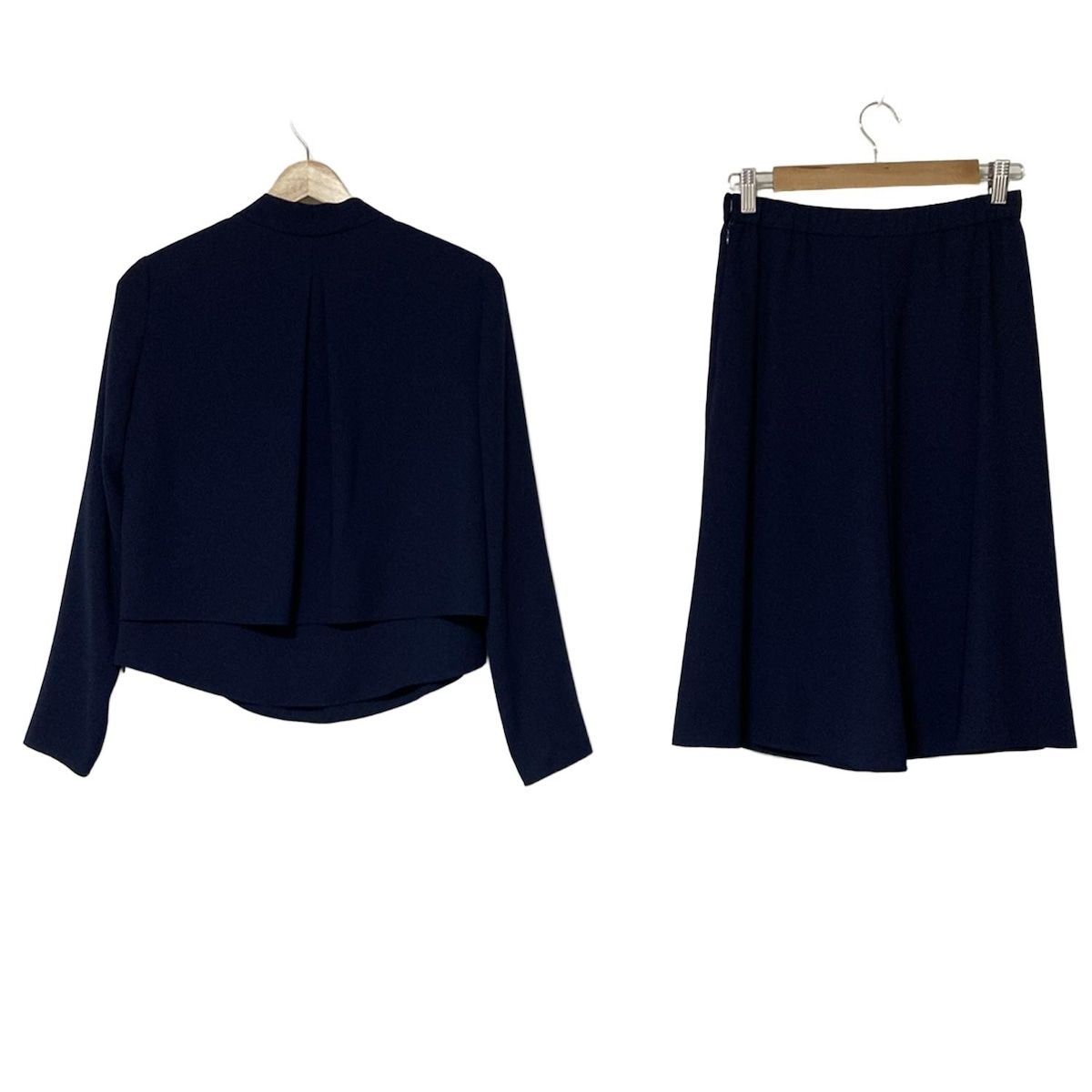 Leilian レリアン スカートセットアップ レディース - ネイビー 3点セット