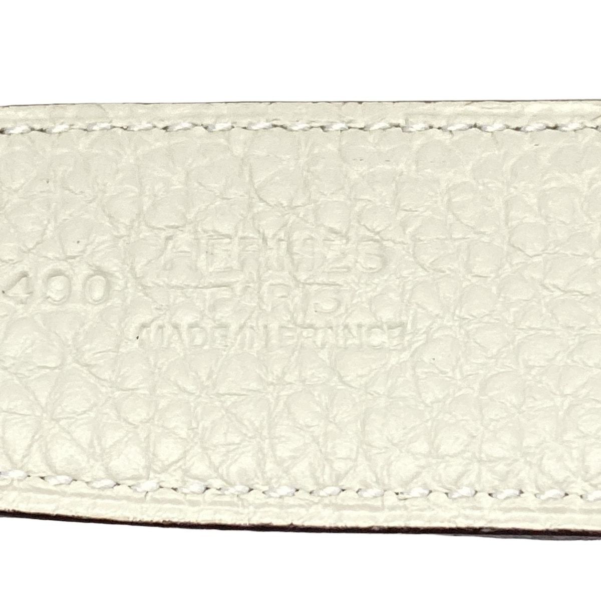 HERMES エルメス ベルト 85 Hベルト ライトグレー×ダークブラウン×シルバー リバーシブル ロングワンピ ミモレ丈