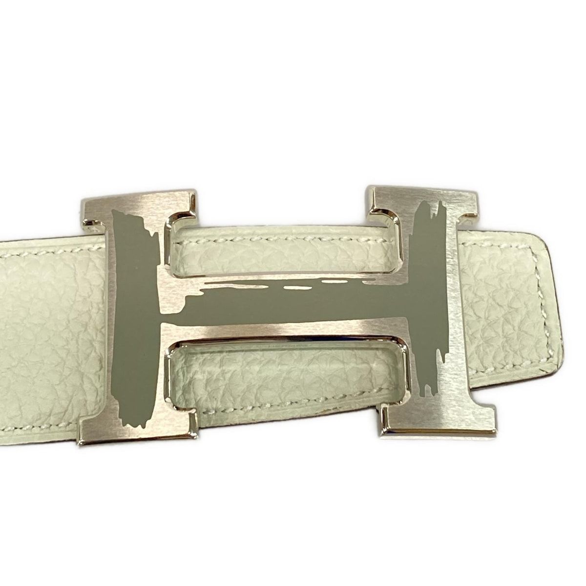 美品エルメスHERMES ベルト85リバーシブル　バックルシルバー HERMES エルメス リバーシブルベルト 85 バックルシルバー ベルト2本