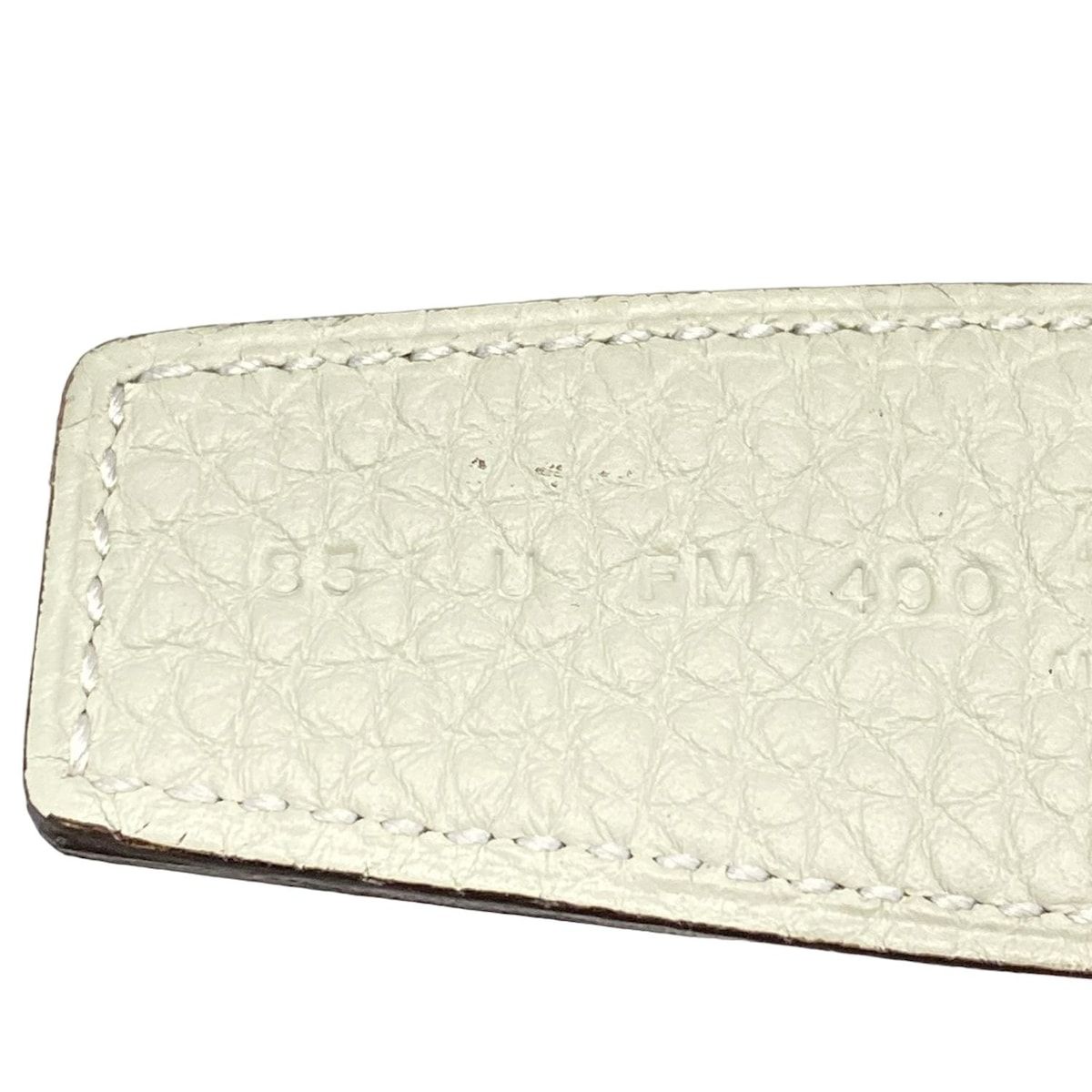 Hベルト ライトグレー×ダークブラウン×シルバー