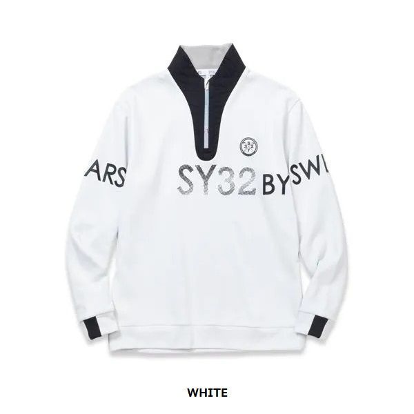 SY32 ゴルフ ゴルフウェア ハーフジップシャツ ロング 長袖 メンズ