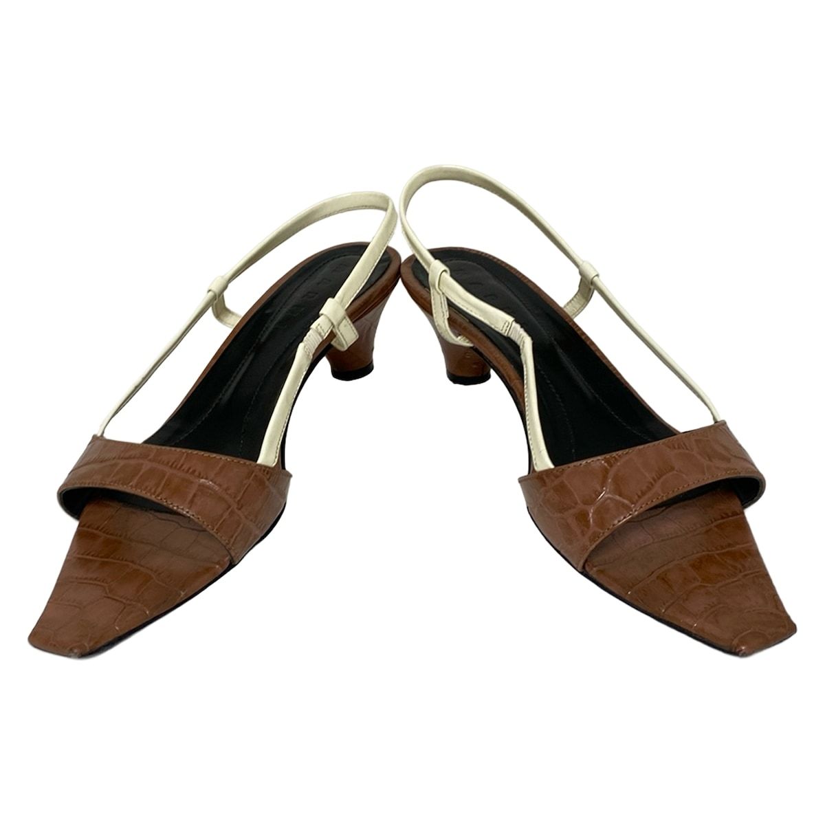 MARNI(マルニ) サンダル 40 レディース - ダークブラウン×アイボリー