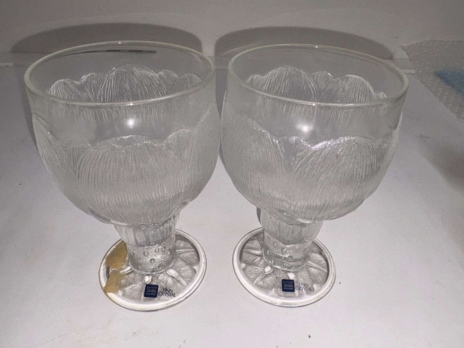 Nuutajarvi ヌータヤルヴィ Pioni ピオニ ワイングラス 2客セット