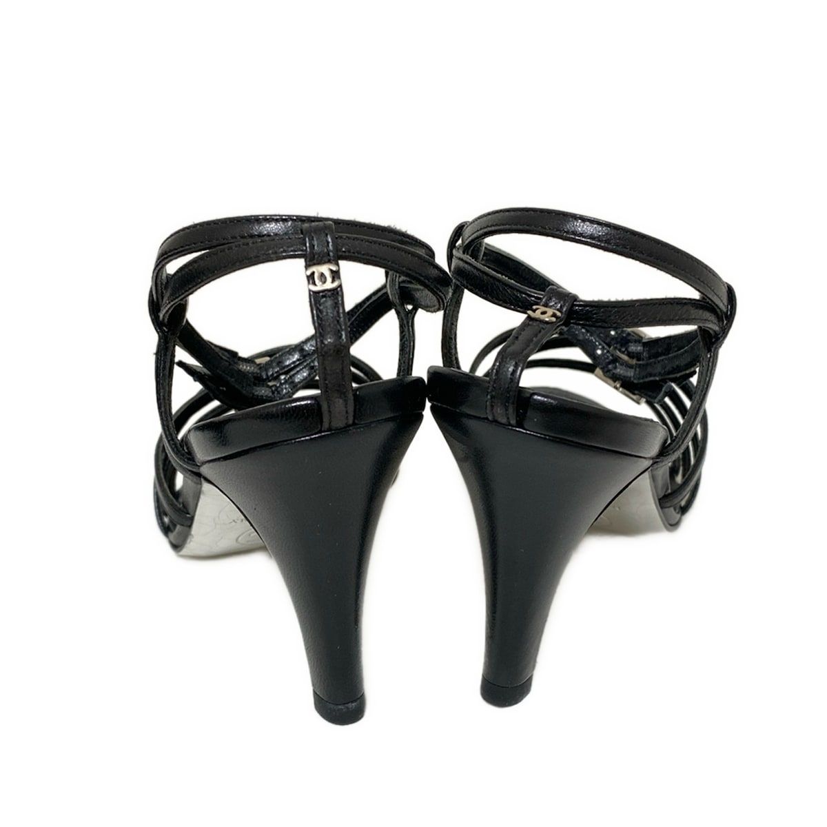 CHANEL(シャネル) サンダル 34 C レディース - G24631 黒 ココマーク