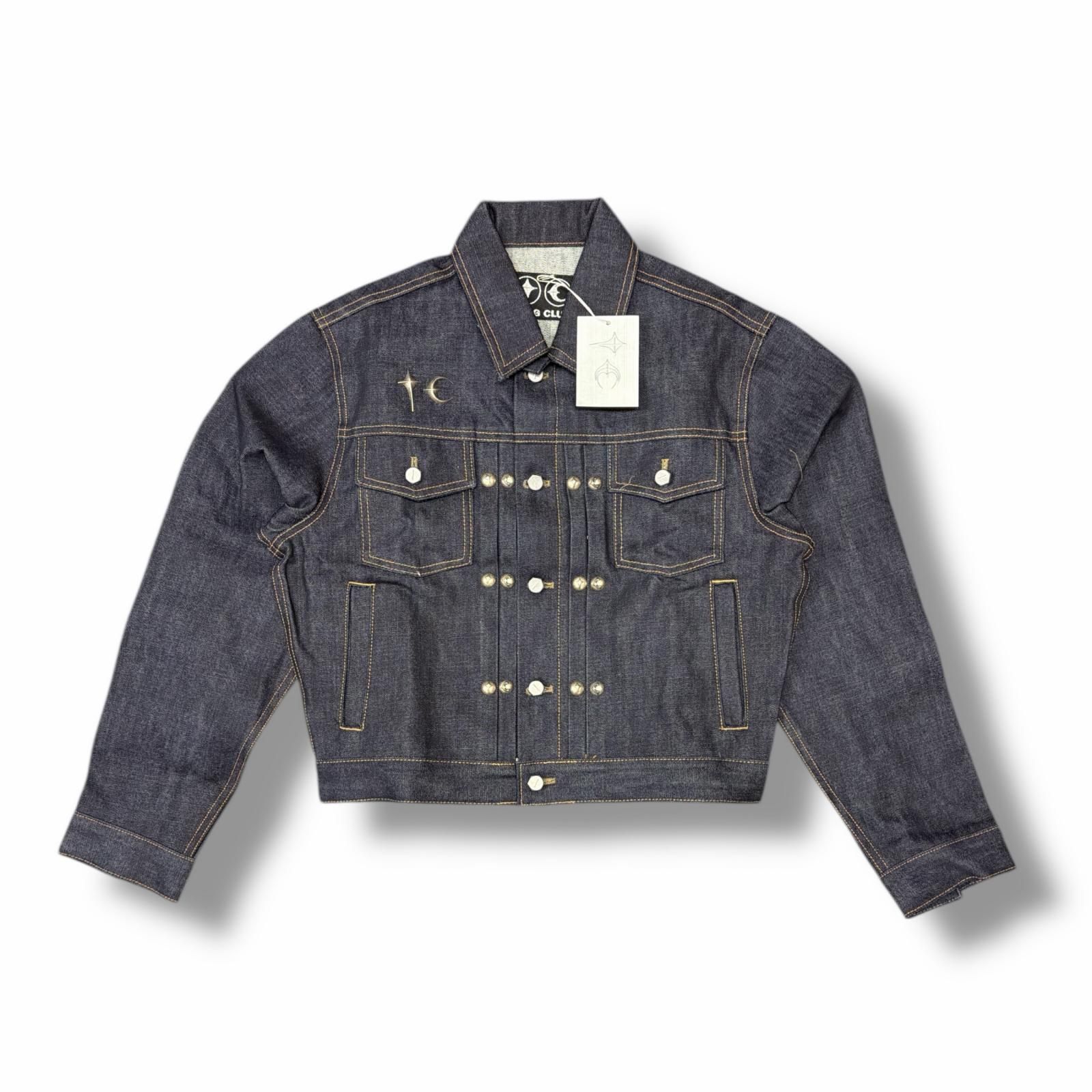 参考上代121000円 未使用 THUG CLUB LAND WARFARE DENIM JACKET ランドウォーフェアデニムジャケット Gジャン ブルゾン サグクラブ TC25JK1101 インディゴ 3 （5159M）