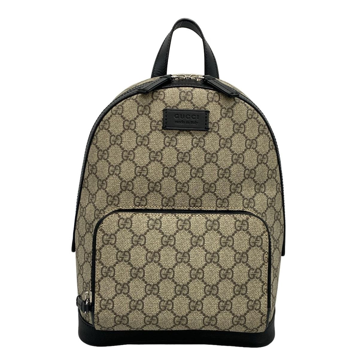 GUCCI グッチ リュックサック GGスプリーム キャンバス スモール バックパック 429020 ベージュ×黒 レザー
