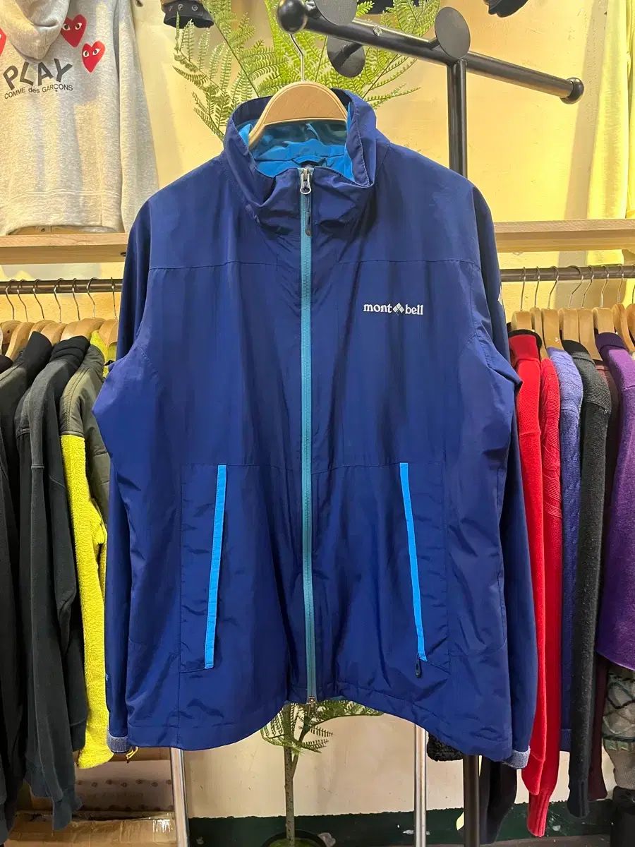 モンベル GORE-TEX ゴアテックス ツーウェイ ウィンドブレーカー ブルー csz 66