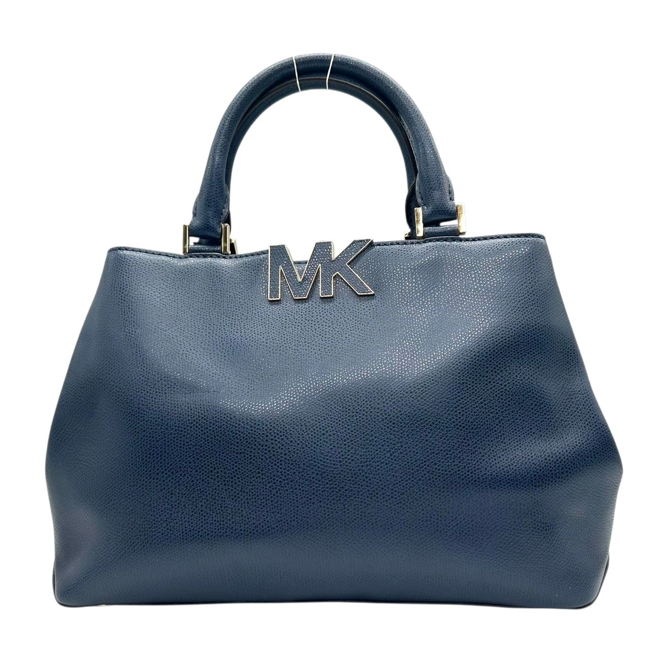 マイケルコース MICHAEL KORS ハンドバッグ ショルダーバッグ 2 WAY 斜め掛け可 自立可 サフィアーノレザー 本革 ネイビー 紺 ゴールド金具 ロゴチャーム センタージップ エレガント レディース 通勤 通学 フォーマル デイリー s 93