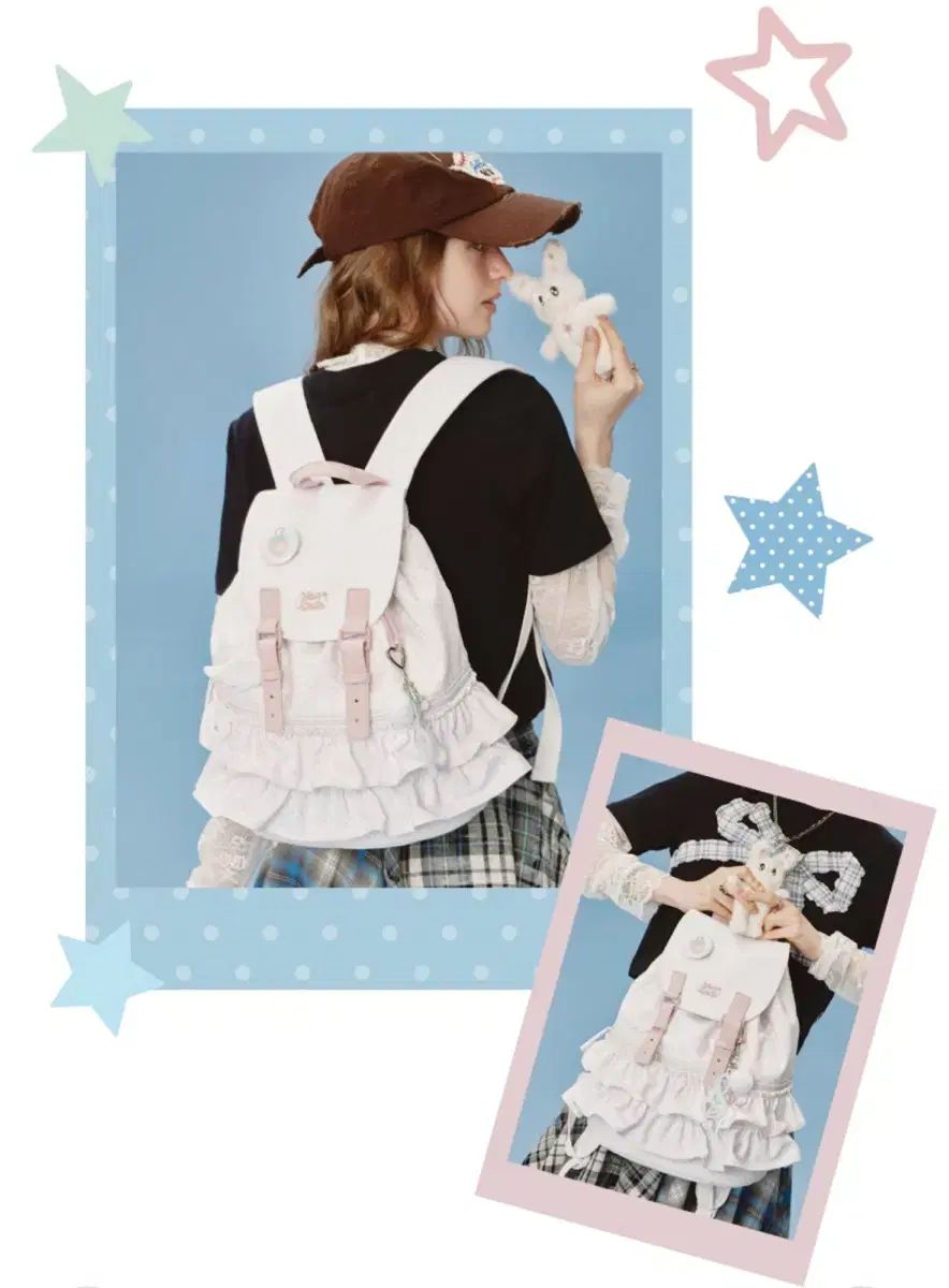 반 워크シャーリング バックパック 白