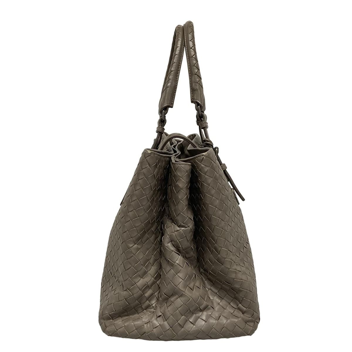 BOTTEGA VENETA ボッテガヴェネタ ハンドバッグ ミディアムローマバッグ グレージュ レザー
