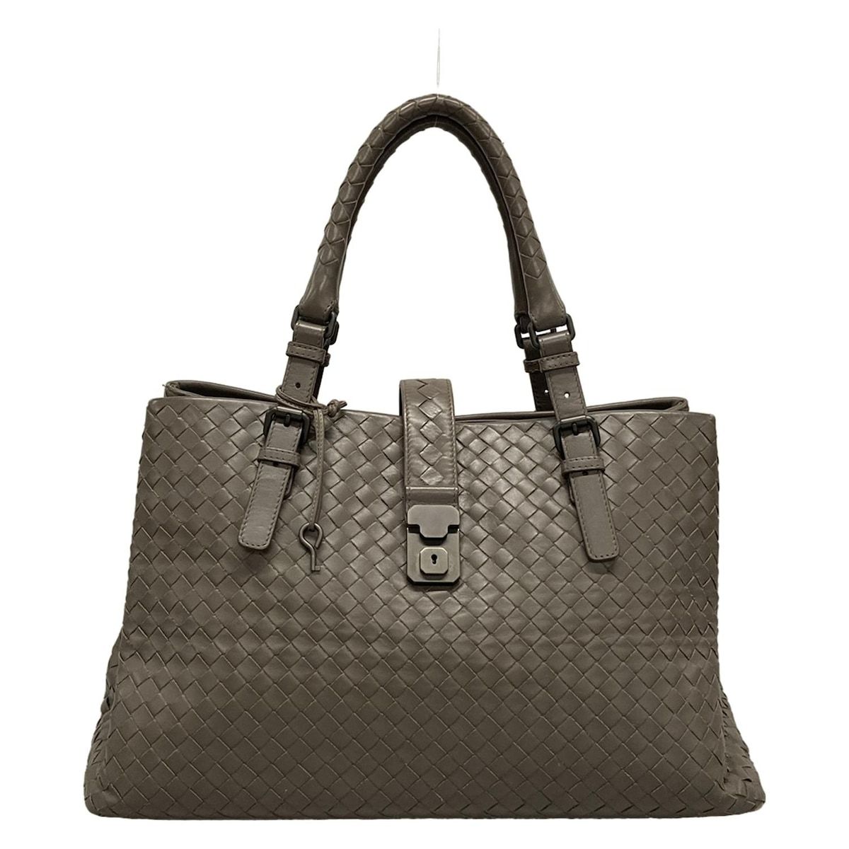 BOTTEGA VENETA ボッテガヴェネタ ハンドバッグ ミディアムローマバッグ グレージュ レザー