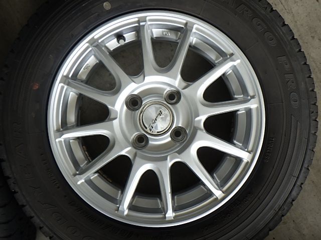 233 797 ECO LABEL アルミホイール＆ラジアルタイヤ 165 80 R 14 91 90 N LT ４本セット