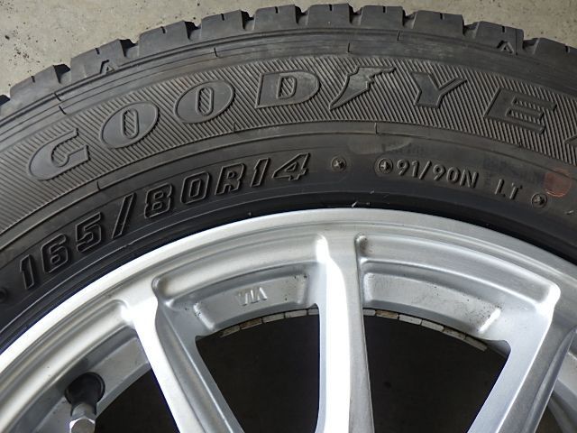  233 797 ECO LABEL アルミホイール＆ラジアルタイヤ 165 80 R 14 91 90 N LT ４本セット 14インチ タイヤ ホイールセット