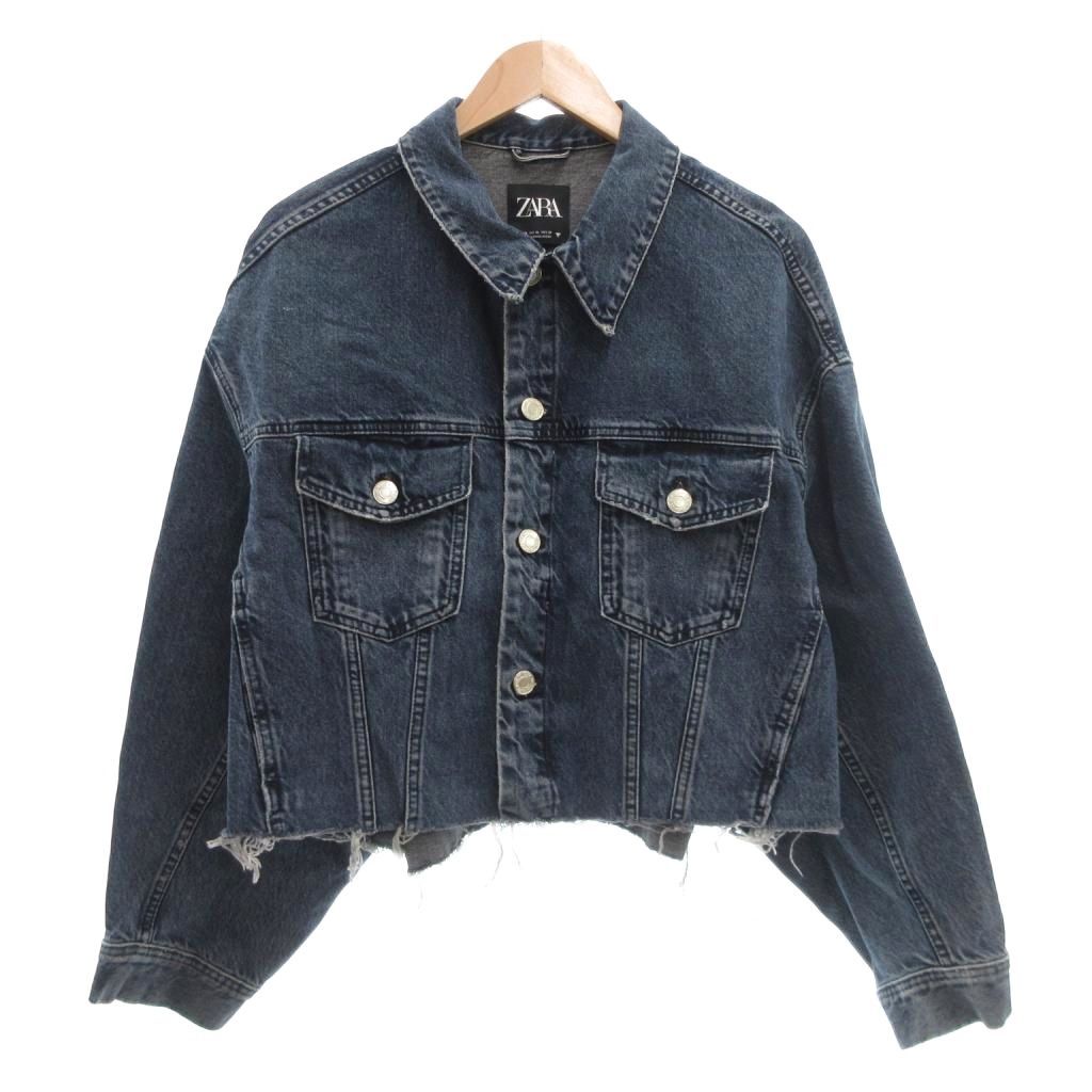 ザラ ZARA デニムジャケット ジージャン Gジャン XL ダメージ加工