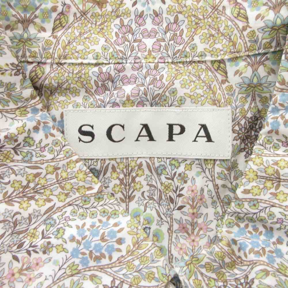 スキャパ SCAPA 美品 シャツ ブラウス 38 総柄 花柄 マルチカラー /AE
