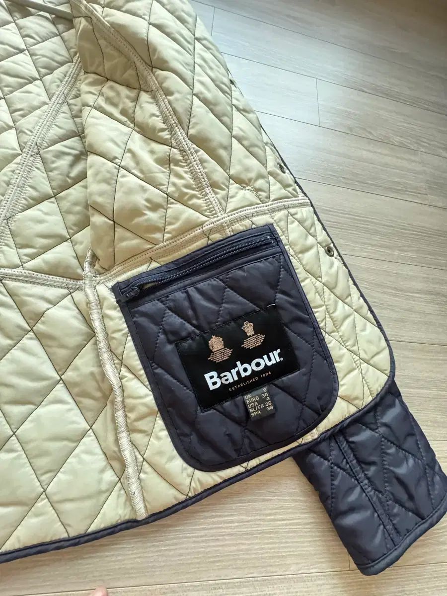  BARBOUR キルティング ジャケット ネイビー UK 8 テーラードジャケット ジャケット アウター