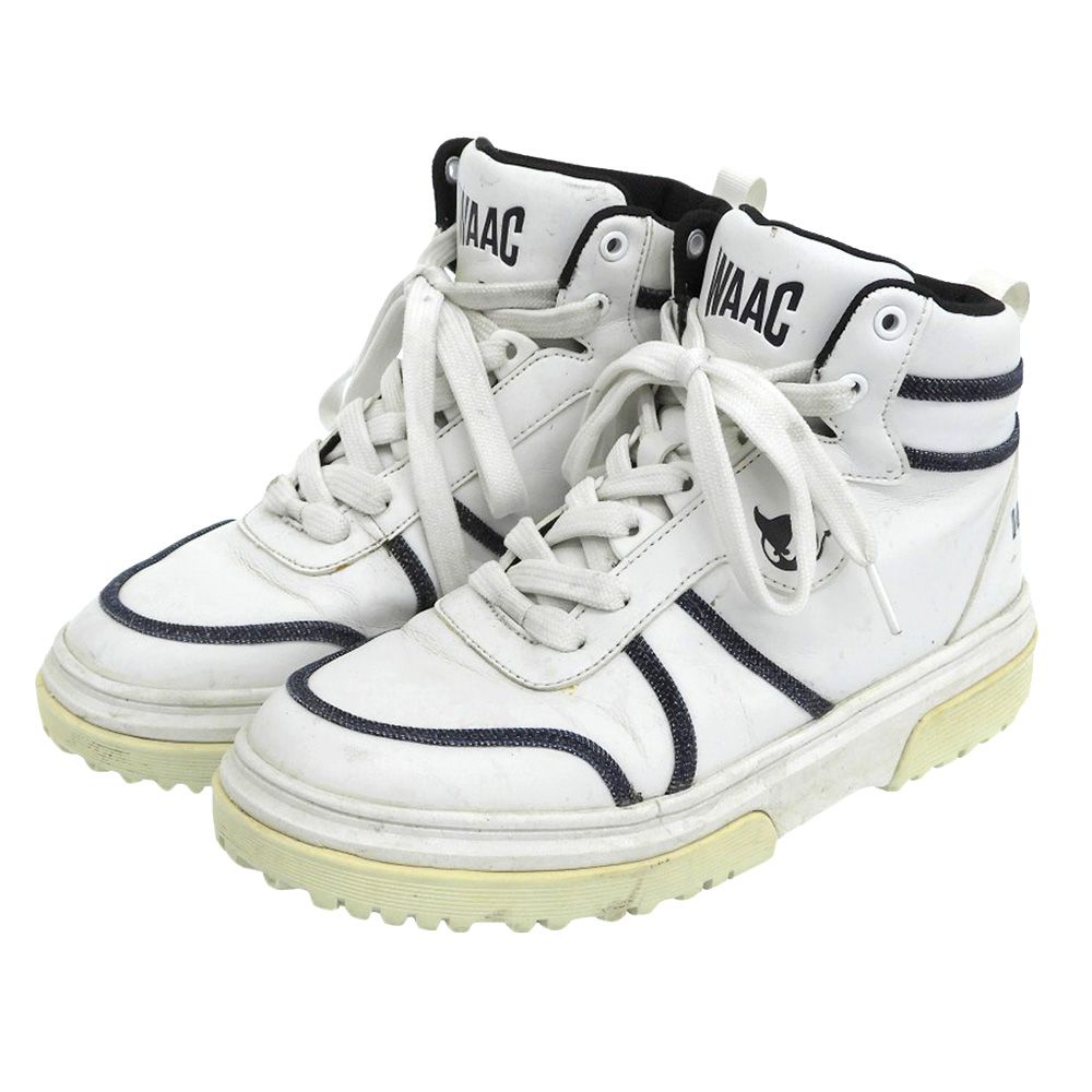 WAAC ワック ハイカット スニーカー シューズ メンズ 白 ホワイト 実寸