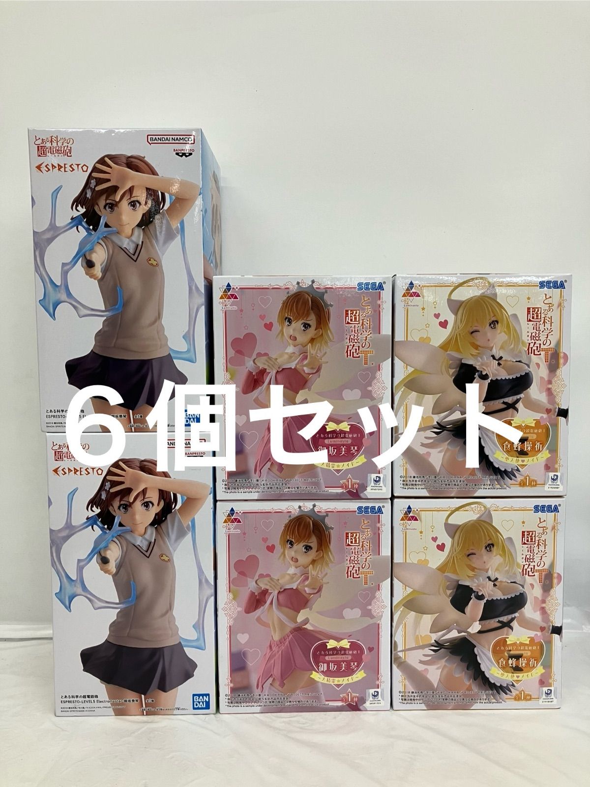 【開封済表情パーツ有】とある科学の超電磁砲15周年フィギュア 御坂美琴&食蜂操祈 開封済表情パーツ有】とある科学の超電磁砲15周年フィギュア 御坂